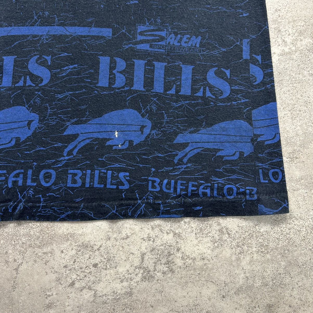 NFL × Salem Sportswear × Vintage VTG 90s NFL BUFFALO BILLS ALL OVER PRINT AOP T-SHIRT Size US XL / EU 56 / 4 - 6 Thumbnail