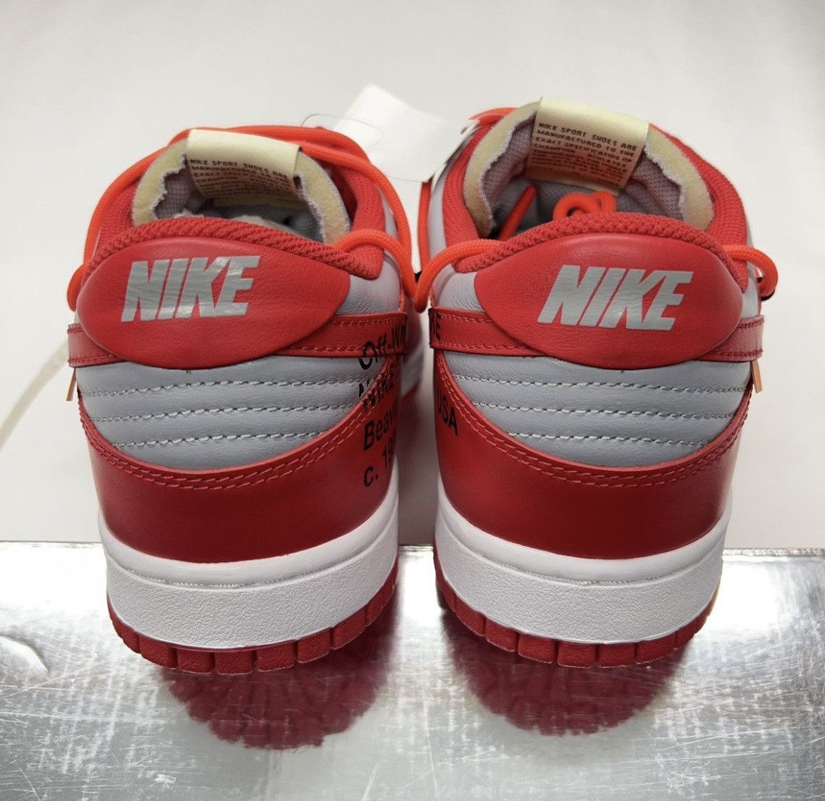 Nike × Off-White Nike off white dunk low unlv red Size US 11 / EU 44 - 3 Thumbnail