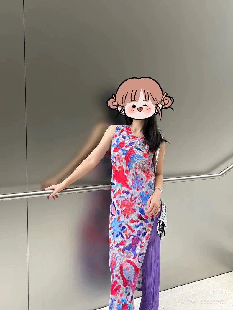 Issey Miyake Issey Miyake size:2 Pinkish-purple pleated dress Size XS / US 0-2 / IT 36-38 - 1 Thumbnail