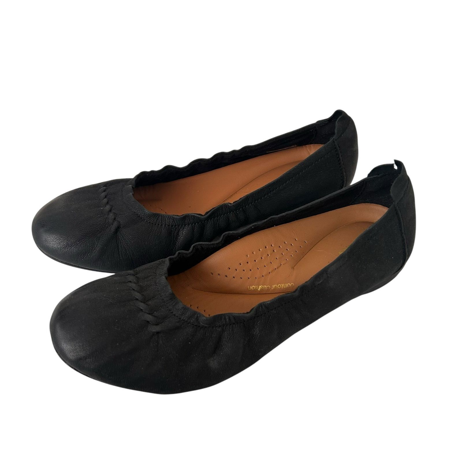 Clarks Clarks Black Rena Hop Leather Flats Sz 5.5 Size US 5.5 / IT 35.5 - 8 Thumbnail