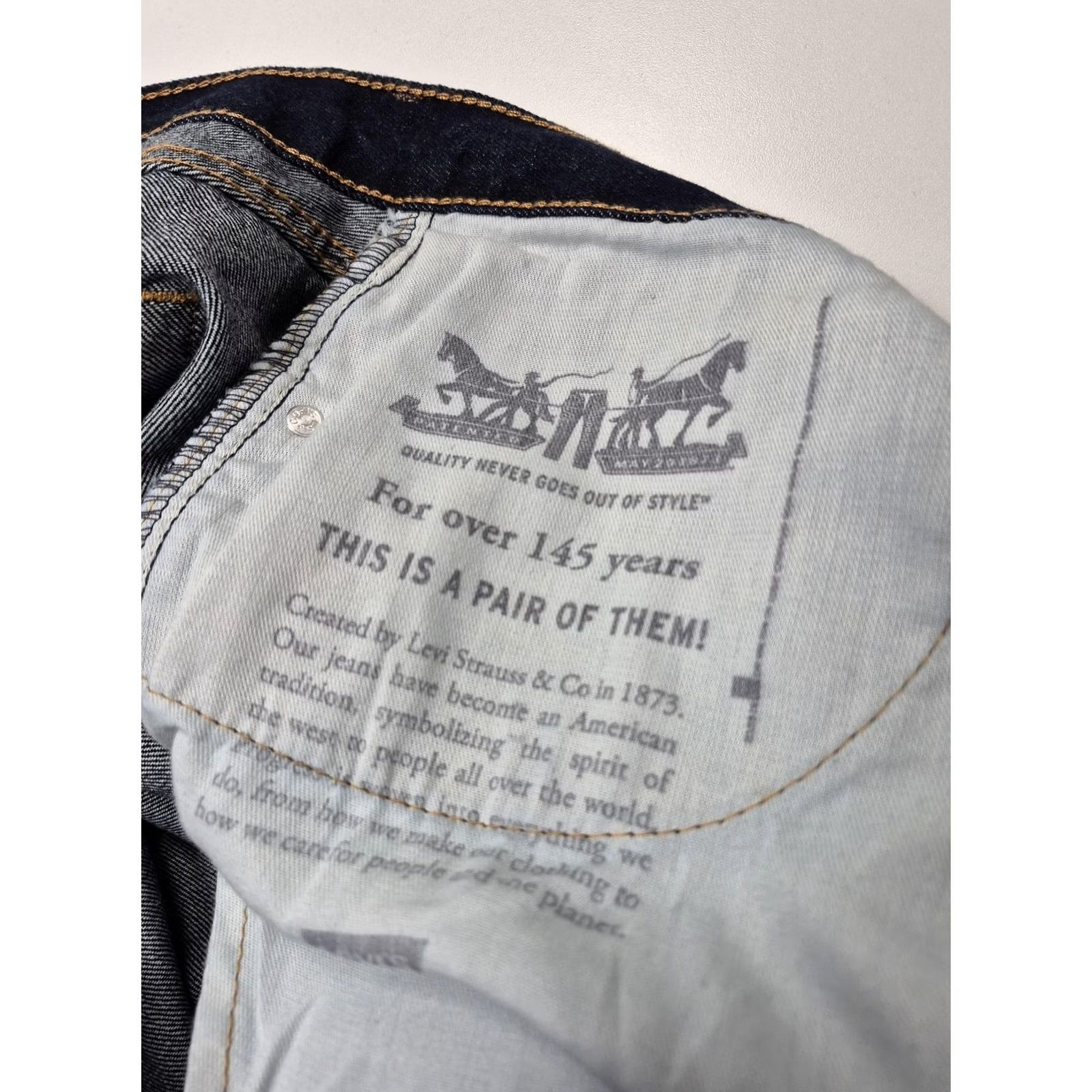 Levi's Levis 550 Relaxed Jeans Mens 44x30 Dark Blue Tapered Leg Denim Pants NWT Size US 44 / EU 60 - 5 Thumbnail