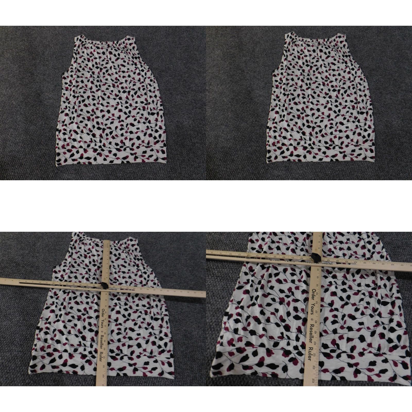 Loft LOFT OUTLET Womens Blouse Tank Sleeveless Multicolor Floral Pleated Scoop Neck Button Free Pullover Top XS? Size S / US 4 / IT 40 - 8 Thumbnail