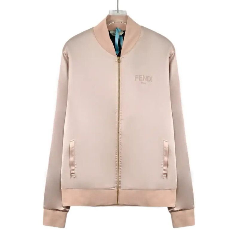 Fendi Fendi Pink Women's Jacket in Size L 0089 Size L / US 10 / IT 46 - 1 Thumbnail