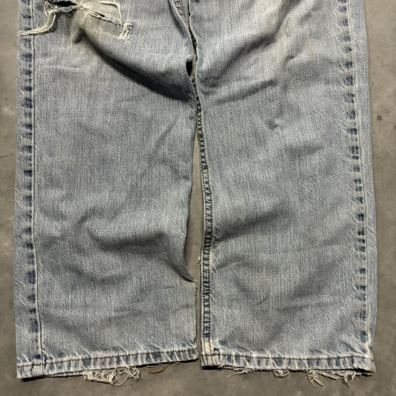Japanese Brand × Vintage Crazy Vintage Y2K/2000s Grunge Distressed Light Wash Denim Jeans! Size US 29 - 6 Thumbnail