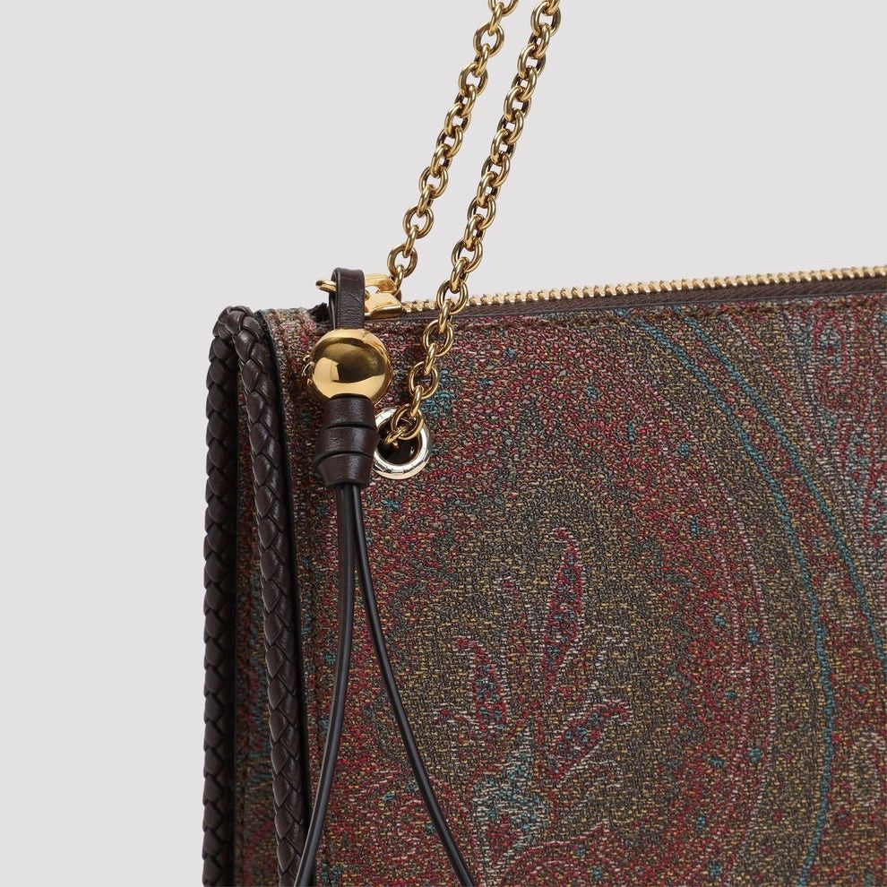 Etro ETRO Arnica Brown Paisley Coated Canvas Crossbody Clutch Bag Size ONE SIZE - 3 Thumbnail