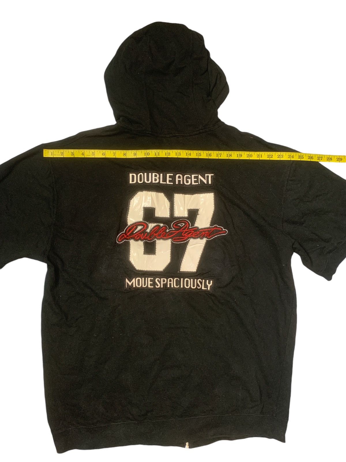 Japanese Brand × Rap Tees Rare Design Double Agent Short Sleeve Hoodie Size US XXL / EU 58 / 5 - 11 Thumbnail