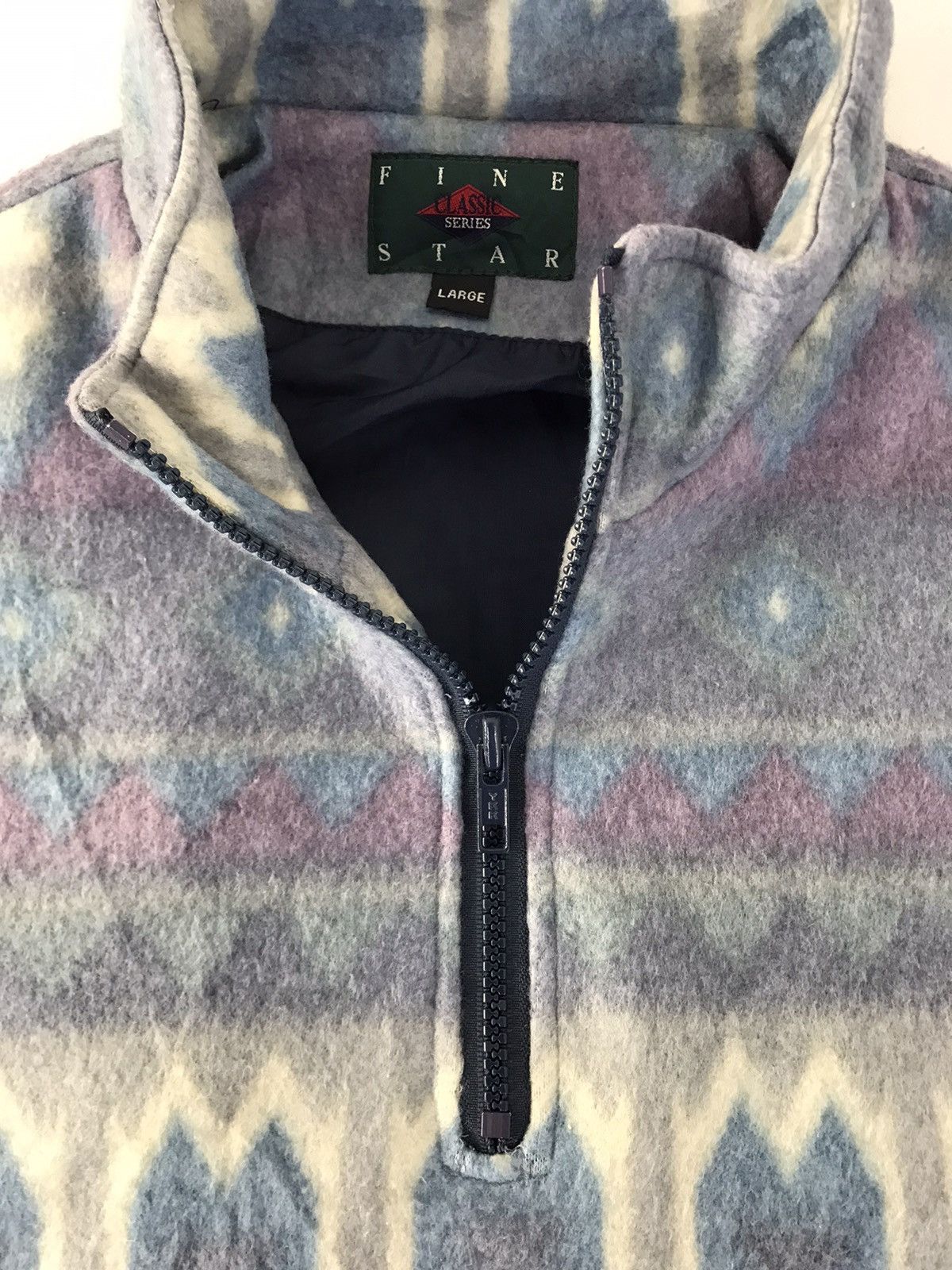 Japanese Brand Fine Star Classic Series Fleece Half Zip Jacket Aztec Color Size US XL / EU 56 / 4 - 3 Thumbnail