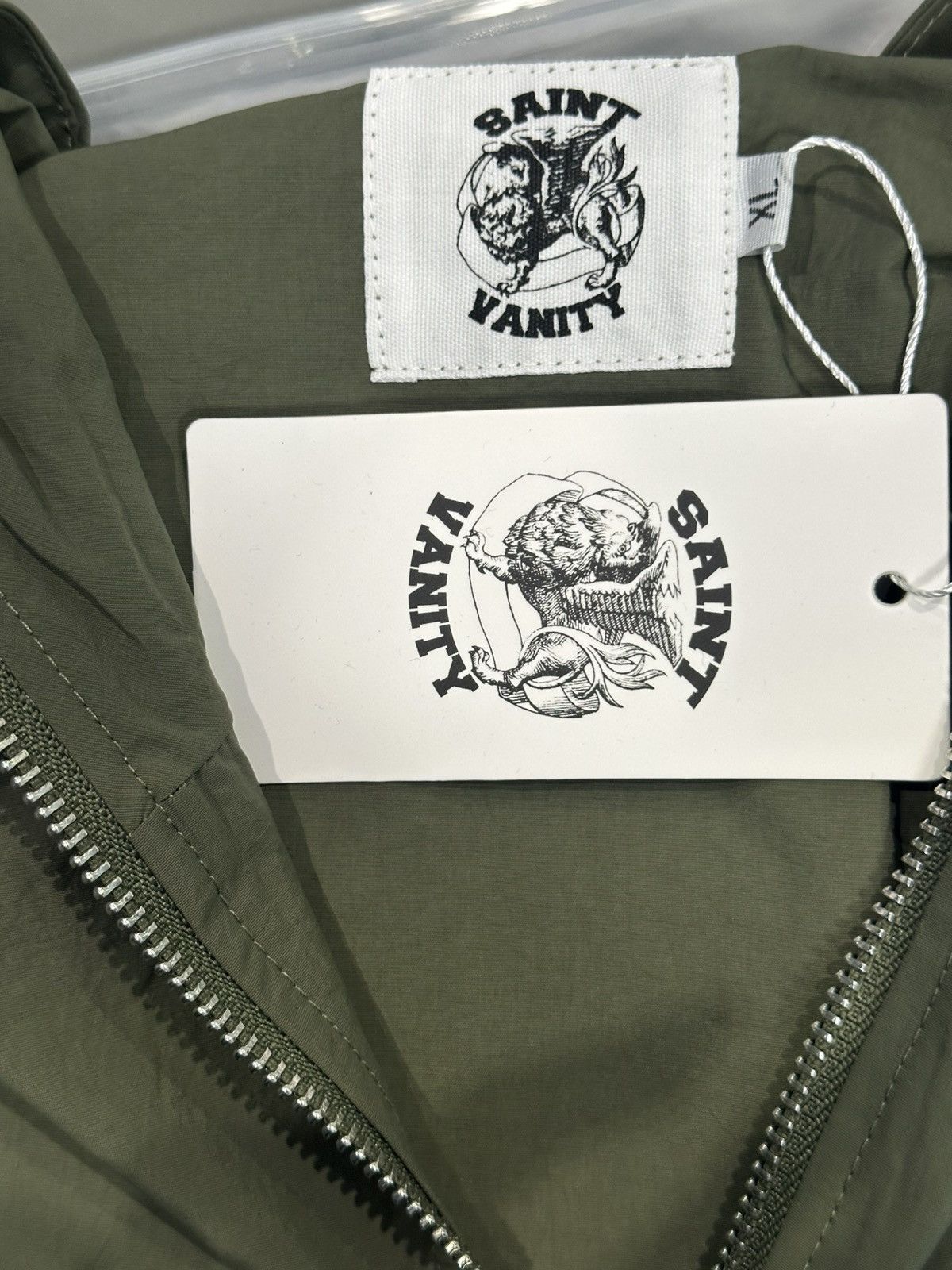 Saint Vanity Saint Vanity “Army green” Hooded Nylon Jacket Size US XL / EU 56 / 4 - 4 Thumbnail