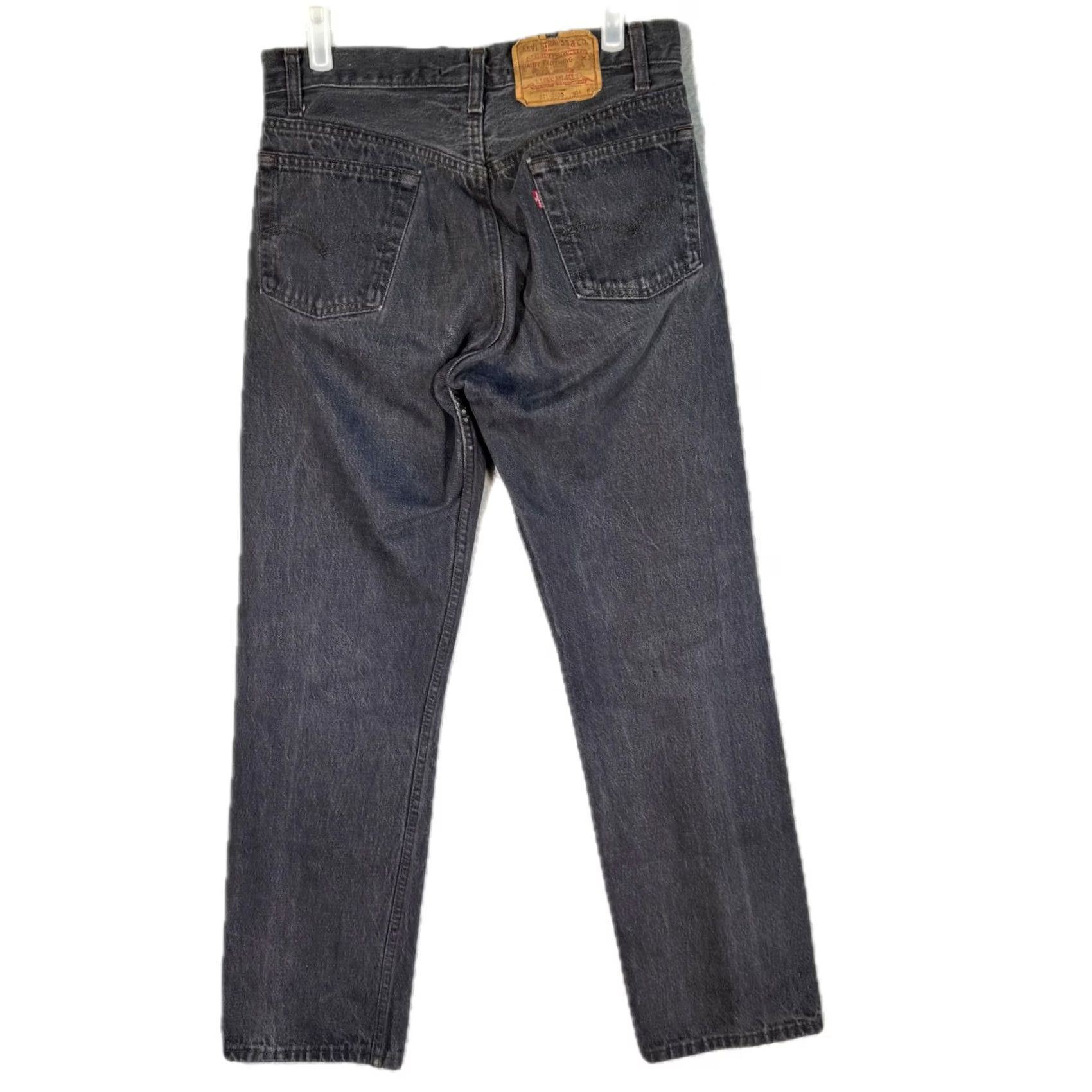 Levi's Levi’s 501 Jeans Men’s 31x30 Black Denim Straight Leg Button Fly Size US 31 - 2 Thumbnail