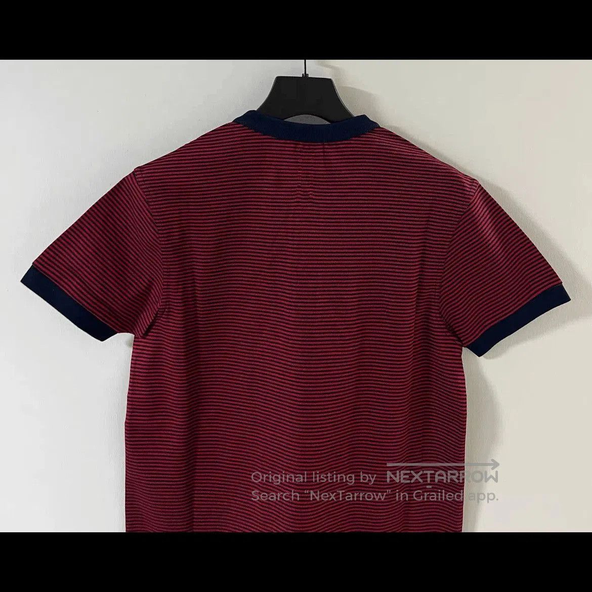 Saint Laurent Paris Saint Laurent Paris Henry Neck Red Stripe Tee. Size US S / EU 44-46 / 1 - 4 Thumbnail