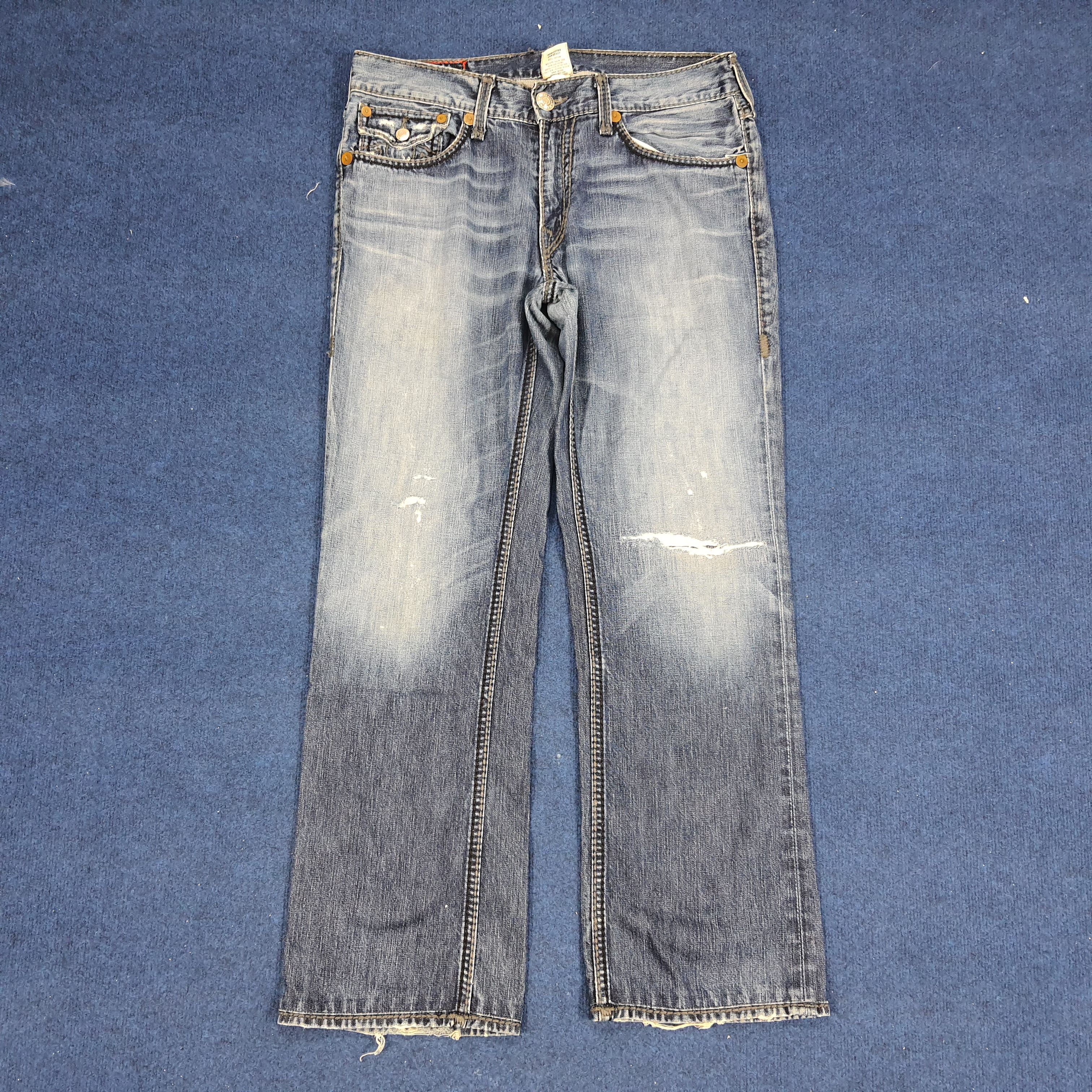 True Religion × Vintage Vintage True Religion American Made Distressed Jeans Size US 35 - 4 Thumbnail