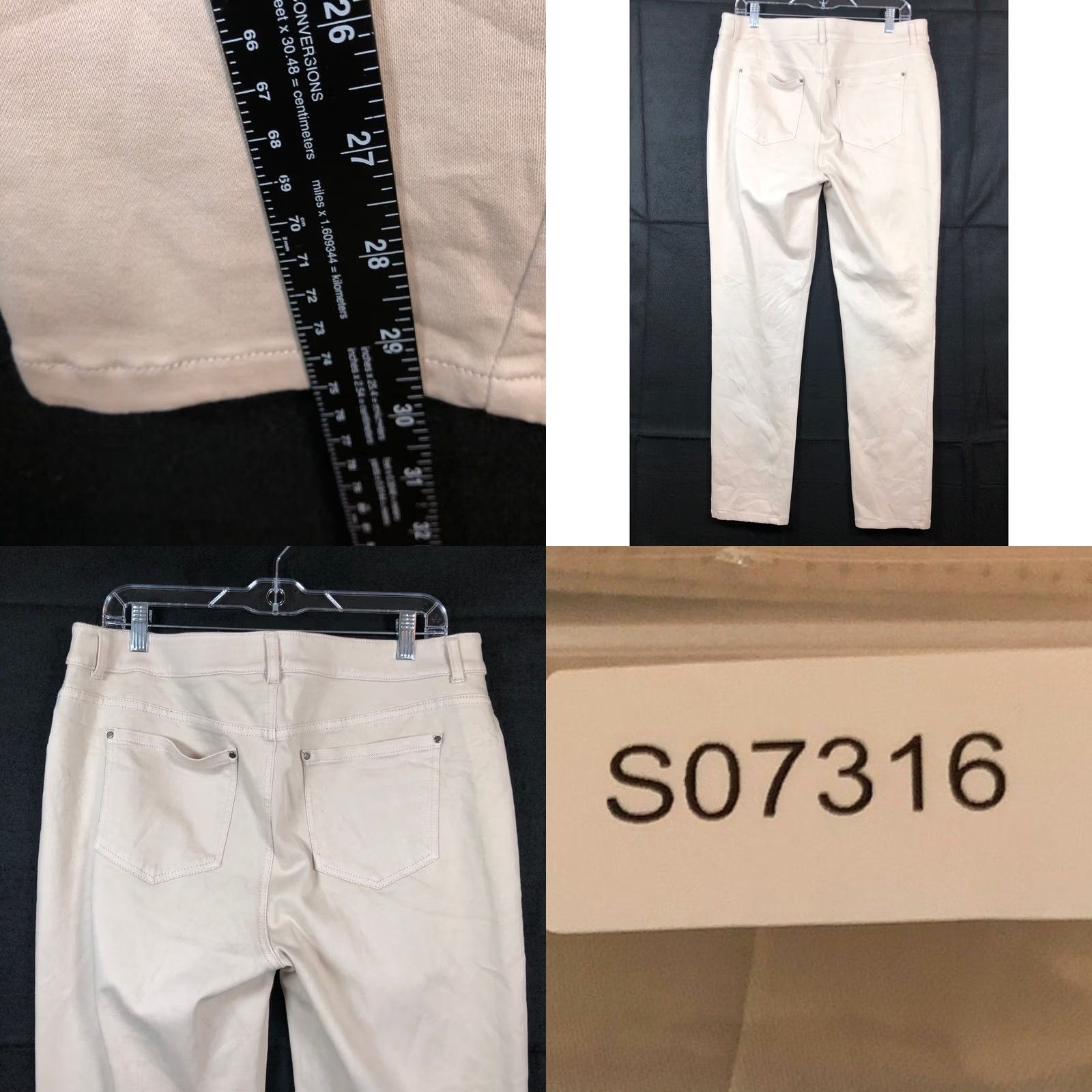 Vintage Chicos Womens Pants Tan Platinum High Rise Straight Leg Stretch 2 (L) Pants Women Regular 34 In Inseam 29.5 in Wide Leg? Size 36" / US 14 / IT 50 - 8 Thumbnail