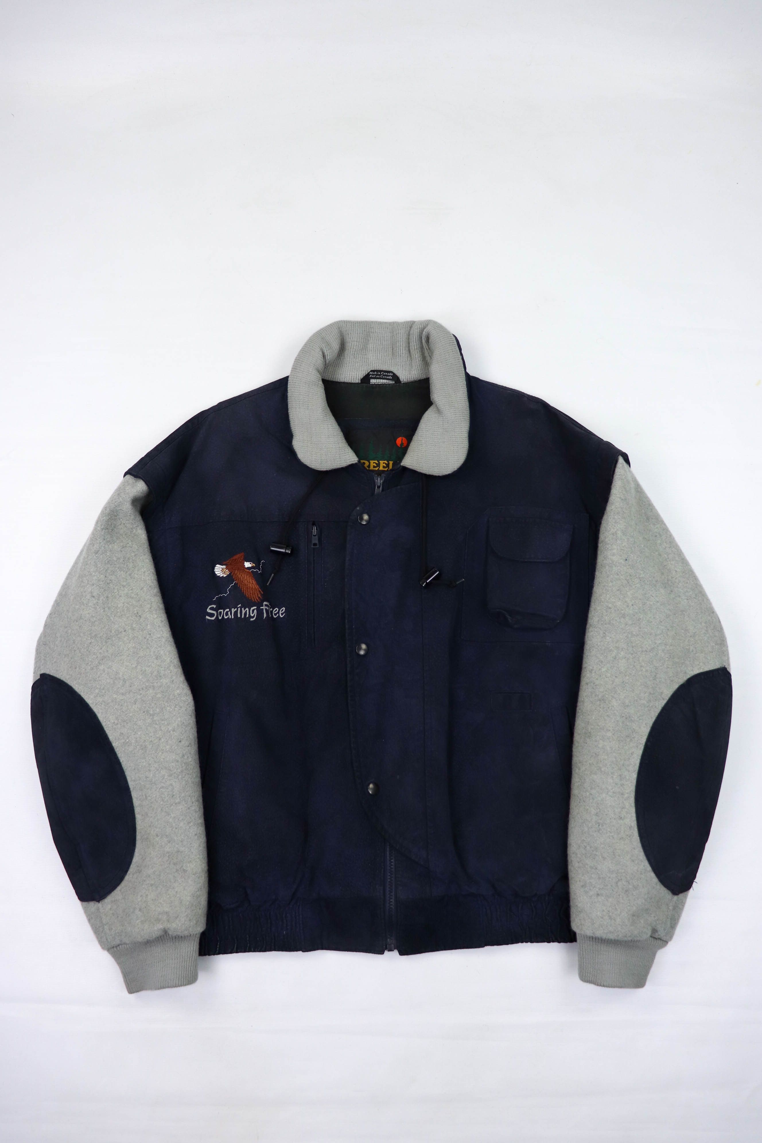 Vintage 90s Vintage Peerless Garments SuedeWool Embro Varsity Jacket Size US XL / EU 56 / 4 - 2 Thumbnail