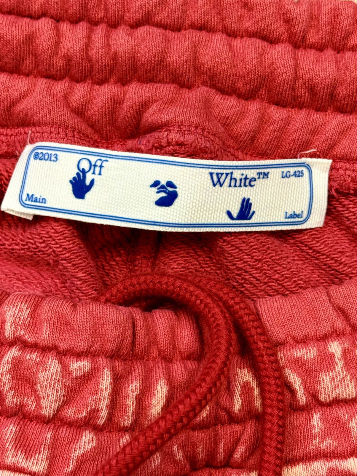 Off-White NEW 1 of 1 RUNWAY Cargo Joggers Red with Bleach Distressing Size US 30 / EU 46 - 9 Thumbnail