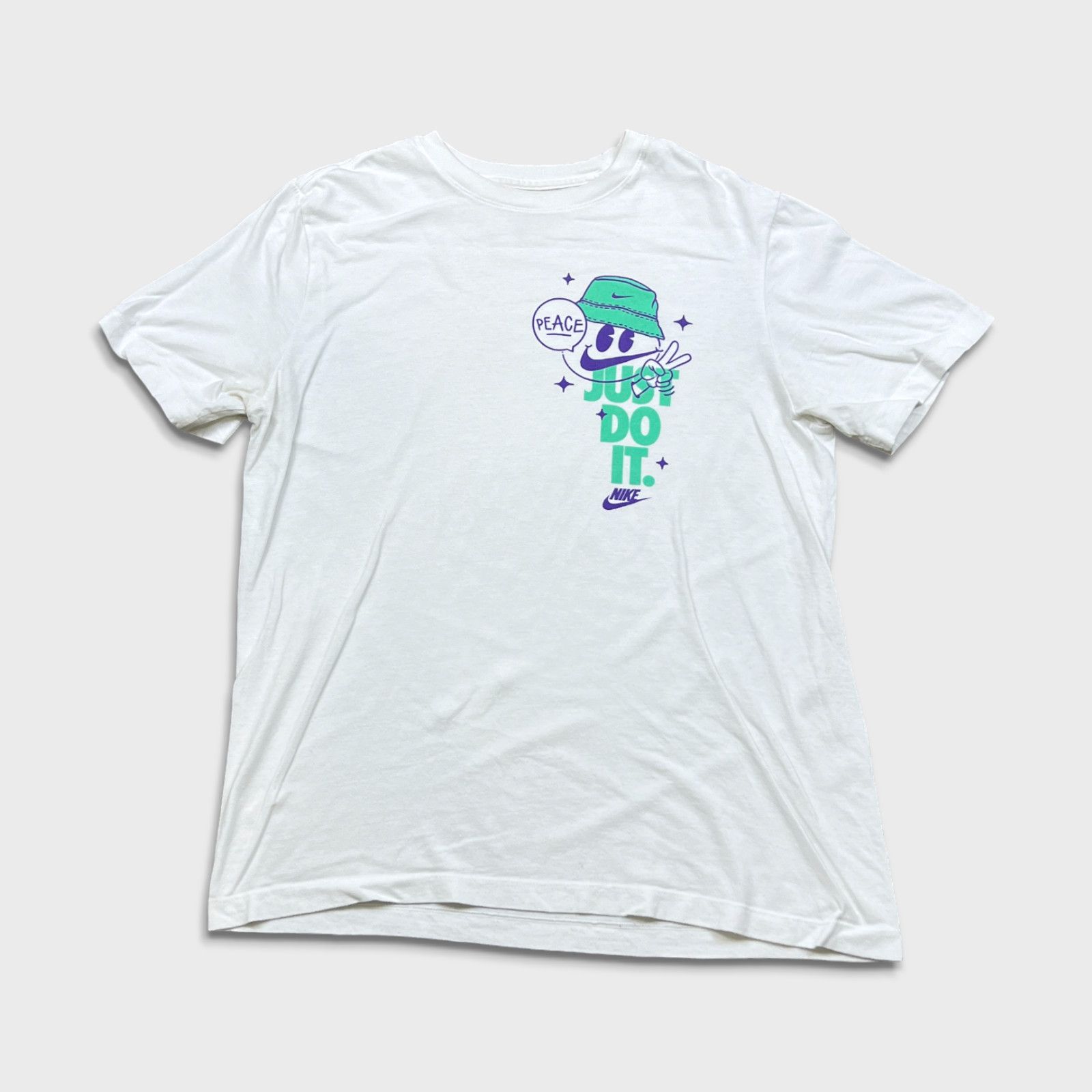 Nike × Vintage Nike Sportswear Medium Just Do It Peace Sign Graphic Tee Size US M / EU 48-50 / 2 - 1 Thumbnail