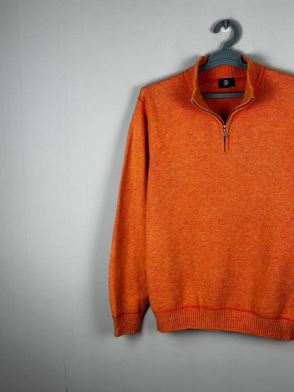 Bogner Bogner Knit 1/4 Zip Luxury Wool Sweater Size US L / EU 52-54 / 3 - 2 Thumbnail