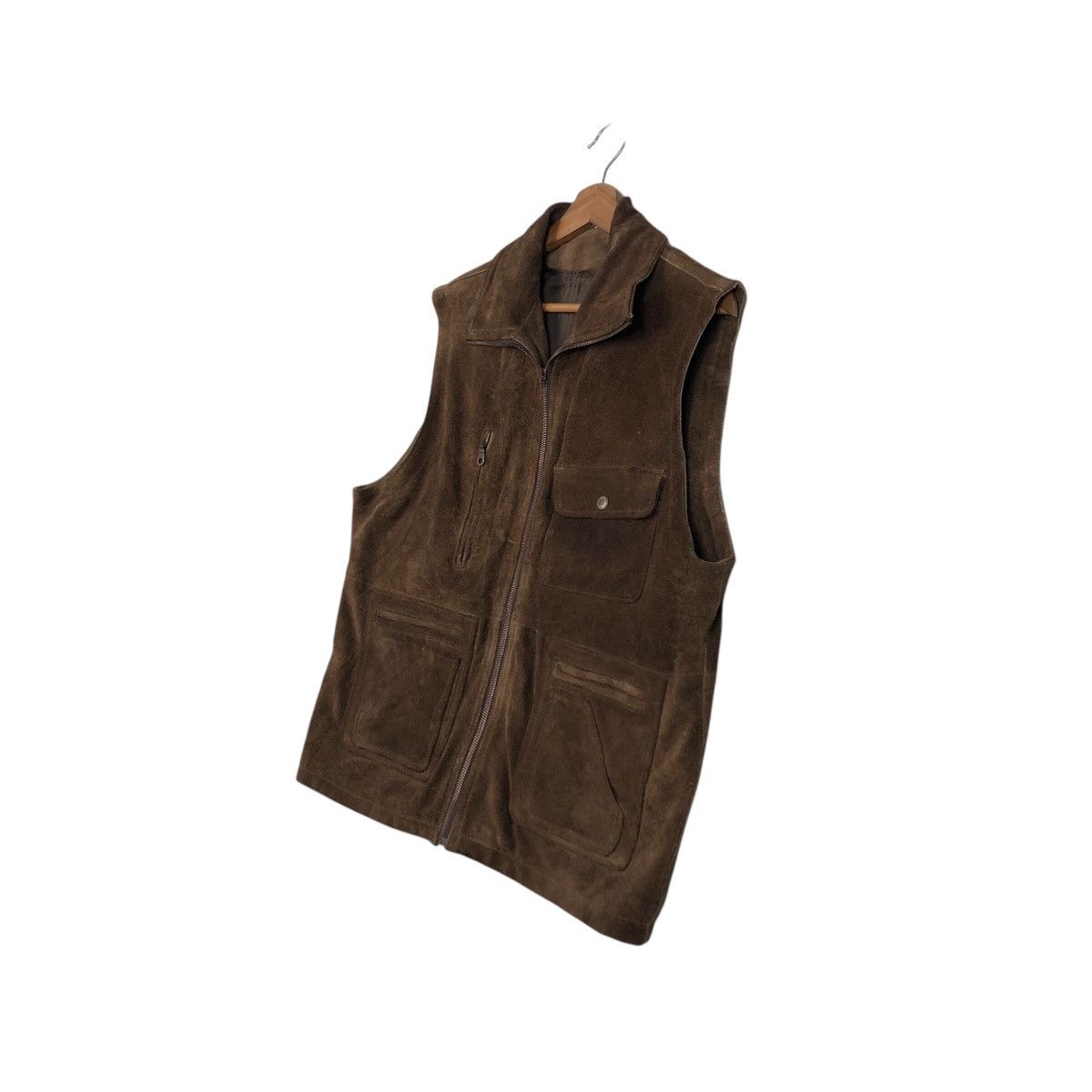Japanese Brand 📌Vintage Genuine Leather Vest Unbranded Issey Miyake Size US M / EU 48-50 / 2 - 3 Thumbnail