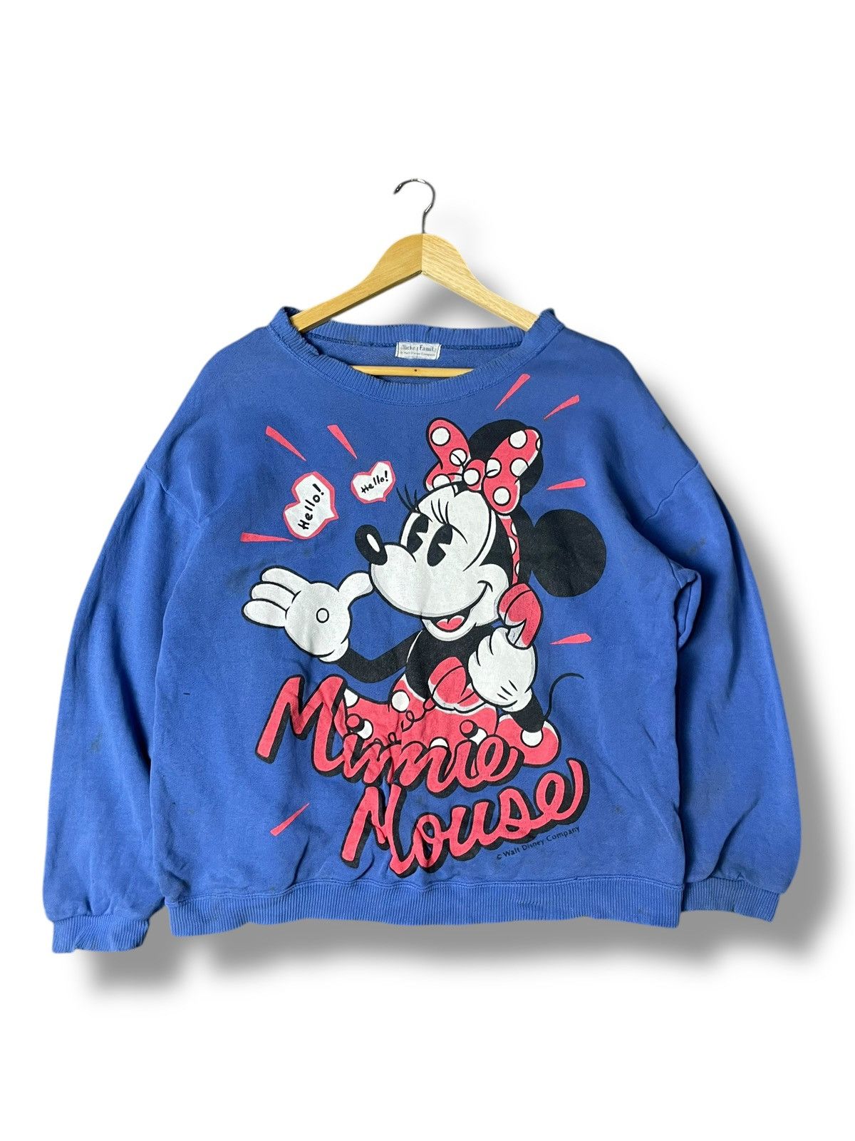 Disney × Japanese Brand × Vintage WALT DISNEY Minnie Mouse Pullover Sweatshirt (80) Size S / US 4 / IT 40 - 1 Thumbnail