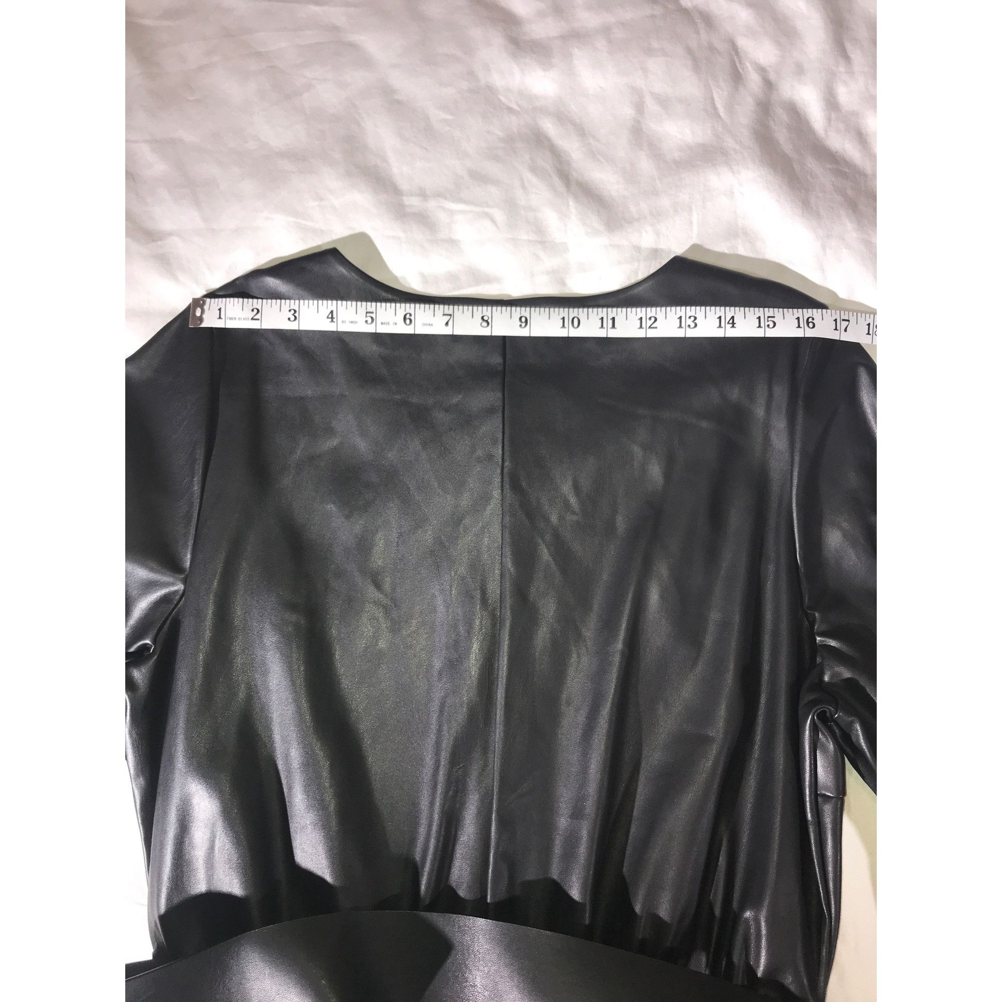 Other Eloquii Women's Black Plus Size Faux Leather Jumpsuit Size 40" / US 18 - 6 Thumbnail