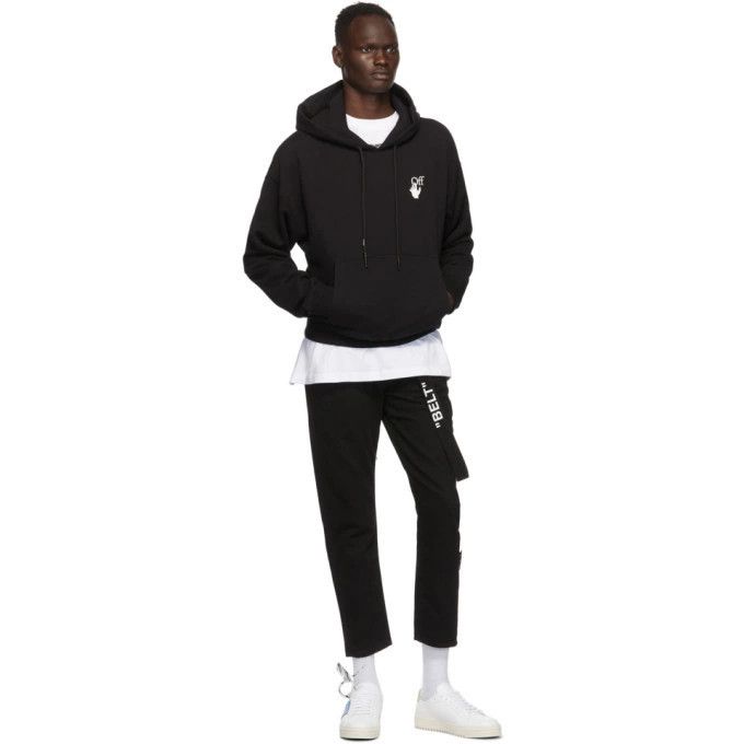 Off-White Black Cut Here Arrows Oversized Hoodie Size US XXS / EU 40 - 3 Thumbnail