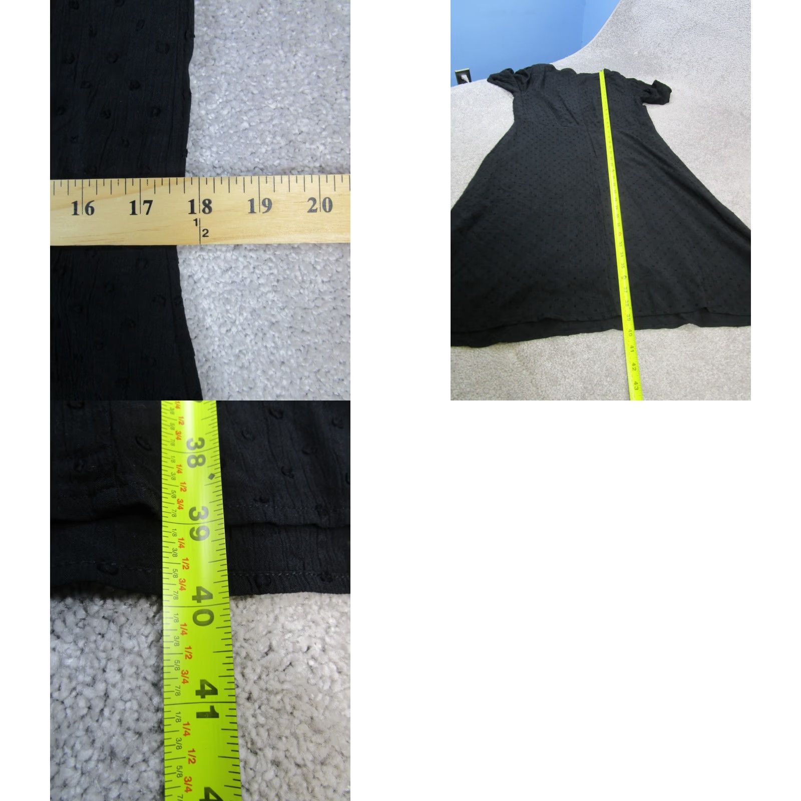 Loft LOFT Dress Tall 10 Black New Knee Length V-Neck Short Sleeve Zip Solid Fit & Flare Sheath Pencil Dress Womens Size L / US 10 / IT 46 - 8 Thumbnail