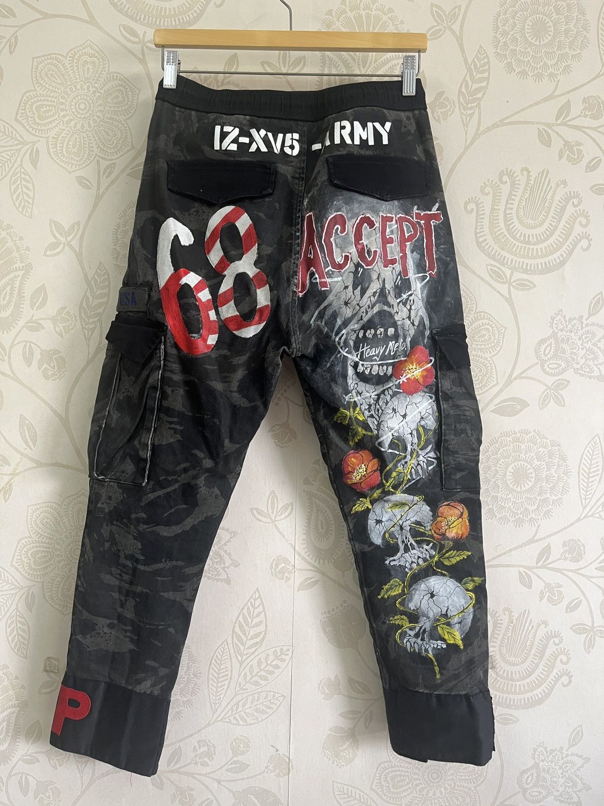 If Six Was Nine × Mostly Heard Rarely Seen Heavy Metal Accept Arts Custom Drawstring Pants Size US 31 - 2 Thumbnail
