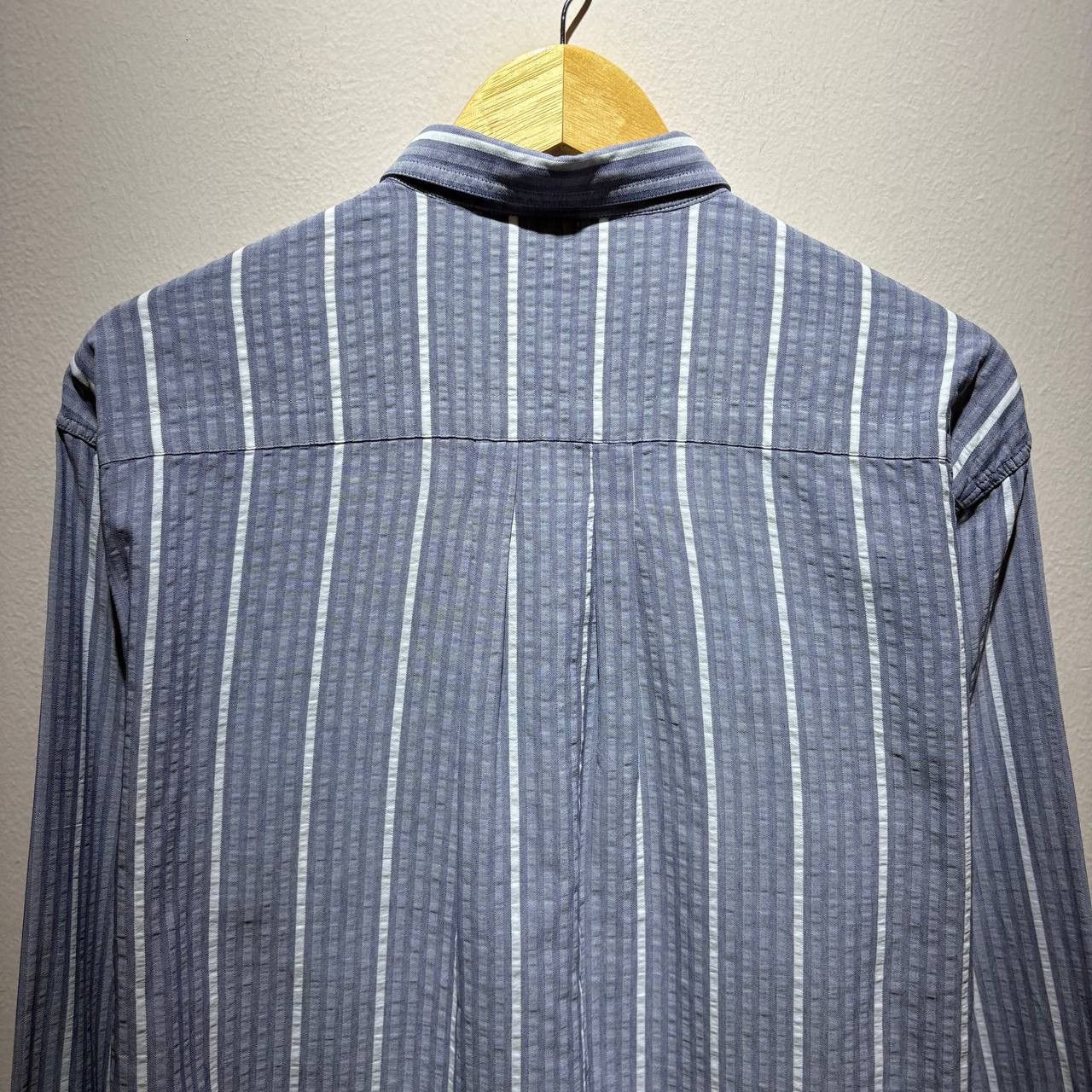 Versace Vintage Gianni Versace Striped Blue Button Down Shirt Size US XL / EU 56 / 4 - 5 Thumbnail