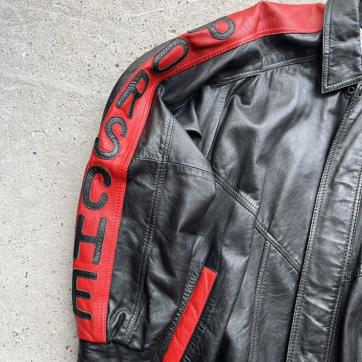 Porsche Design × Vintage PORSCHE RACING LEATHER JACKET BIG LOGO CAR F1 VINTAGE Size US M / EU 48-50 / 2 - 7 Thumbnail