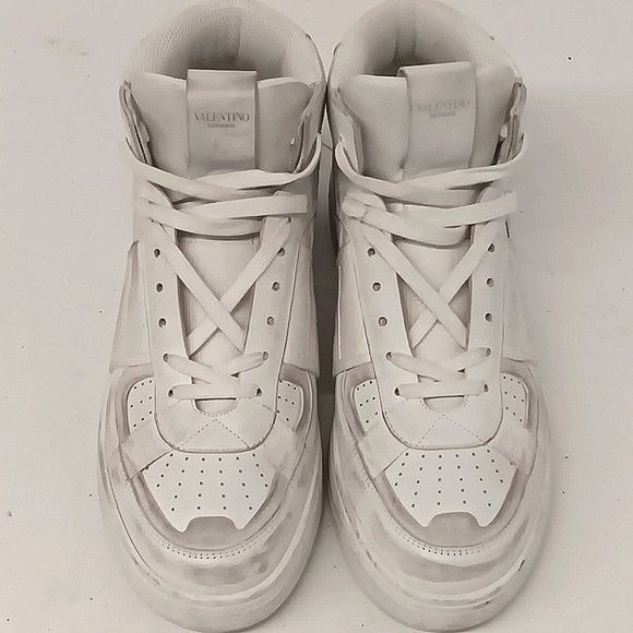 Valentino Valentino Men's Distressed Mid Calfskin VL7N Sneakers EU43.5 Size US 10.5 / EU 43-44 - 3 Thumbnail