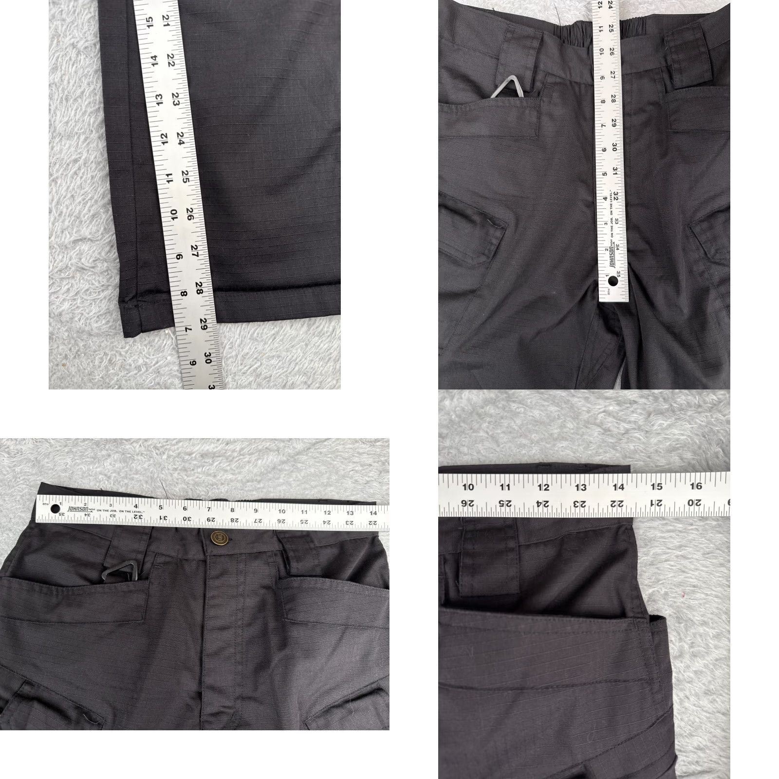 Vintage Tactical Pants Men 32 Black Cargo Gusseted Knee Rip-Stop Fabric Poly Blend 32x29 Size US 32 / EU 48 - 8 Thumbnail