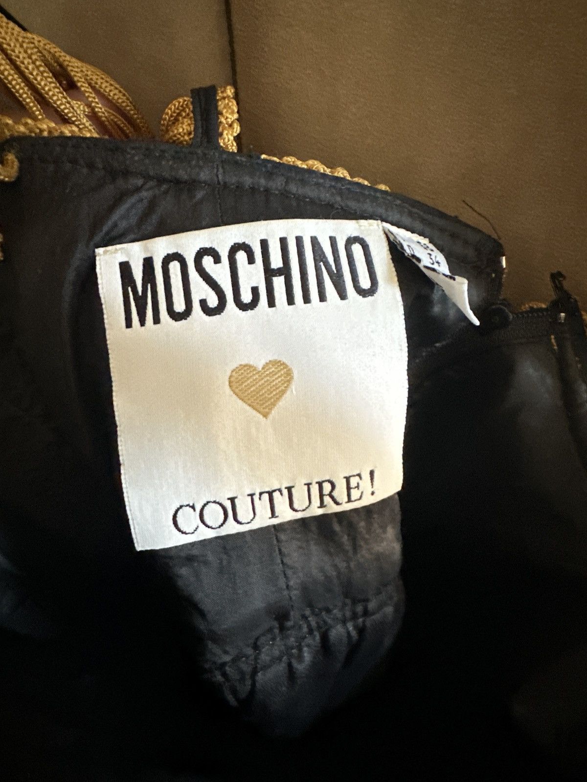 Moschino Moschino Couture SS89 Navy Curtain Fringe Mini Dress Size S / US 4 / IT 40 - 4 Thumbnail