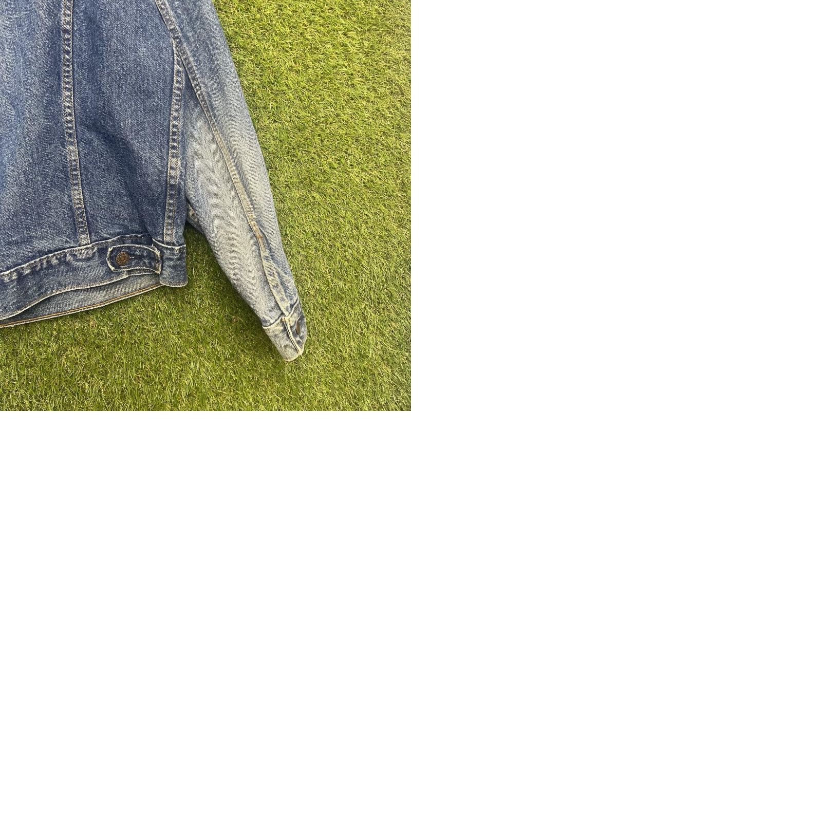Levi's VINTAGE Levi's Jacket Mens 40 Blue Denim Made USA Bomber Trucker 70506-0216 90s Size US XXS / EU 40 - 10 Thumbnail