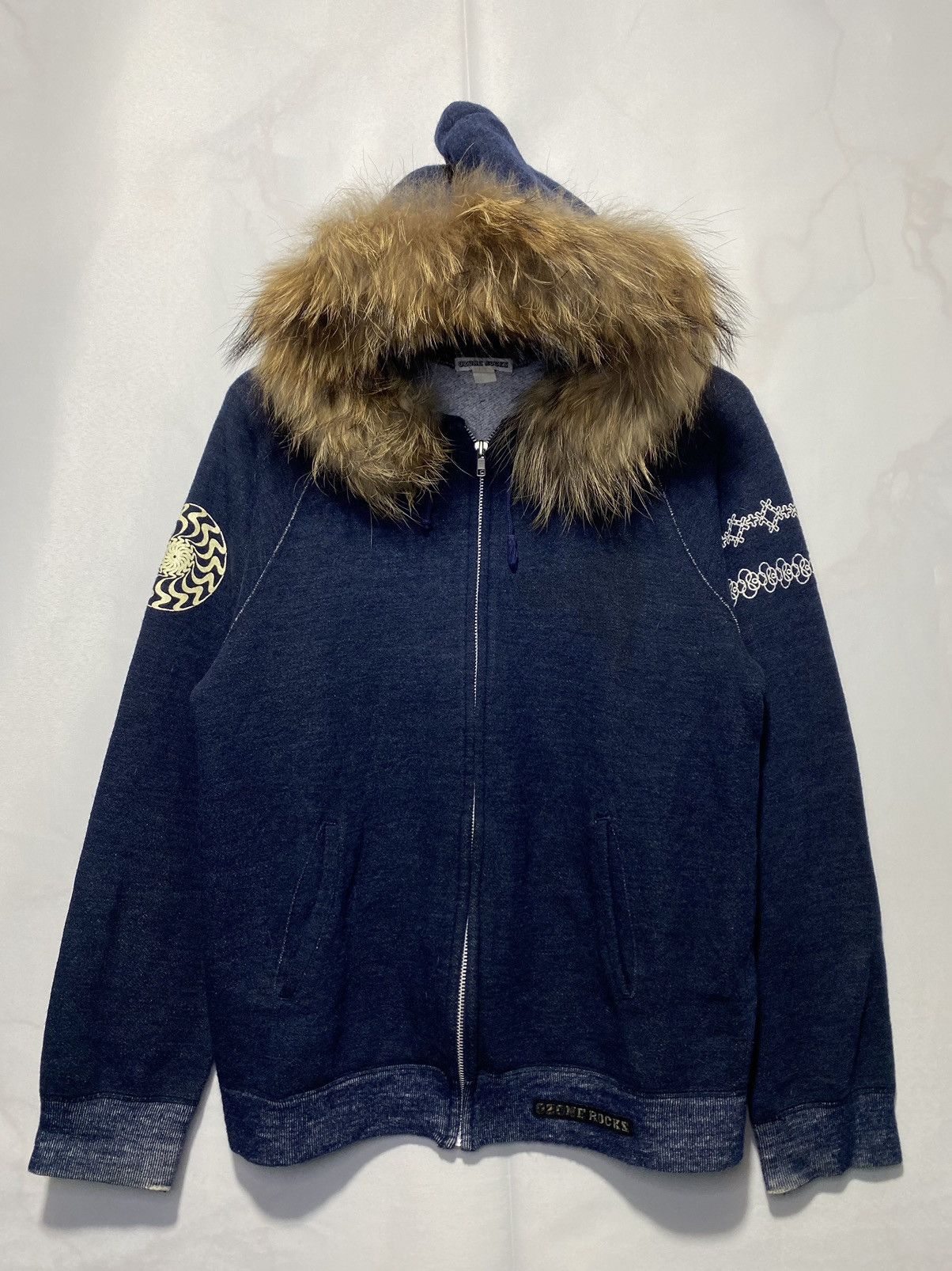 Japanese Brand × Le Grande Bleu (L.G.B.) × Vintage Ozone Rocks Zipper fur  hoodie | Grailed