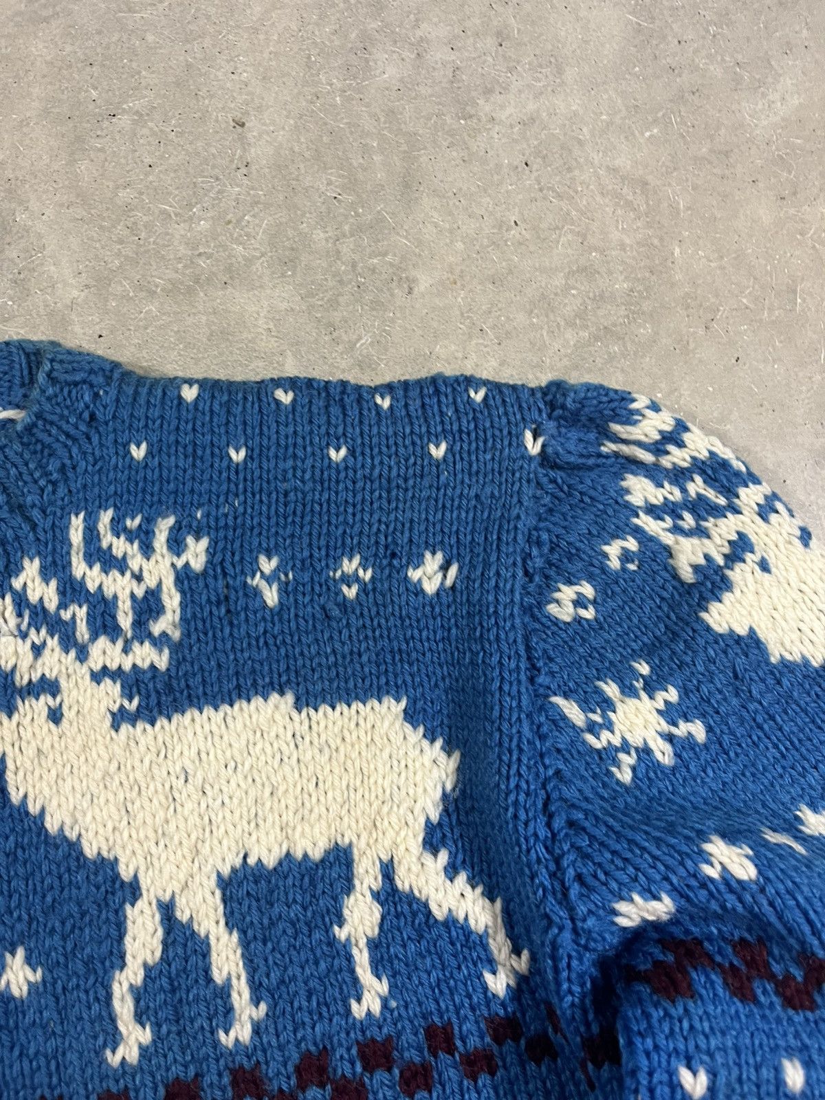 Vintage Vintage 40s Deer Birdseye Wool Sweater Size M / US 6-8 / IT 42-44 - 5 Thumbnail
