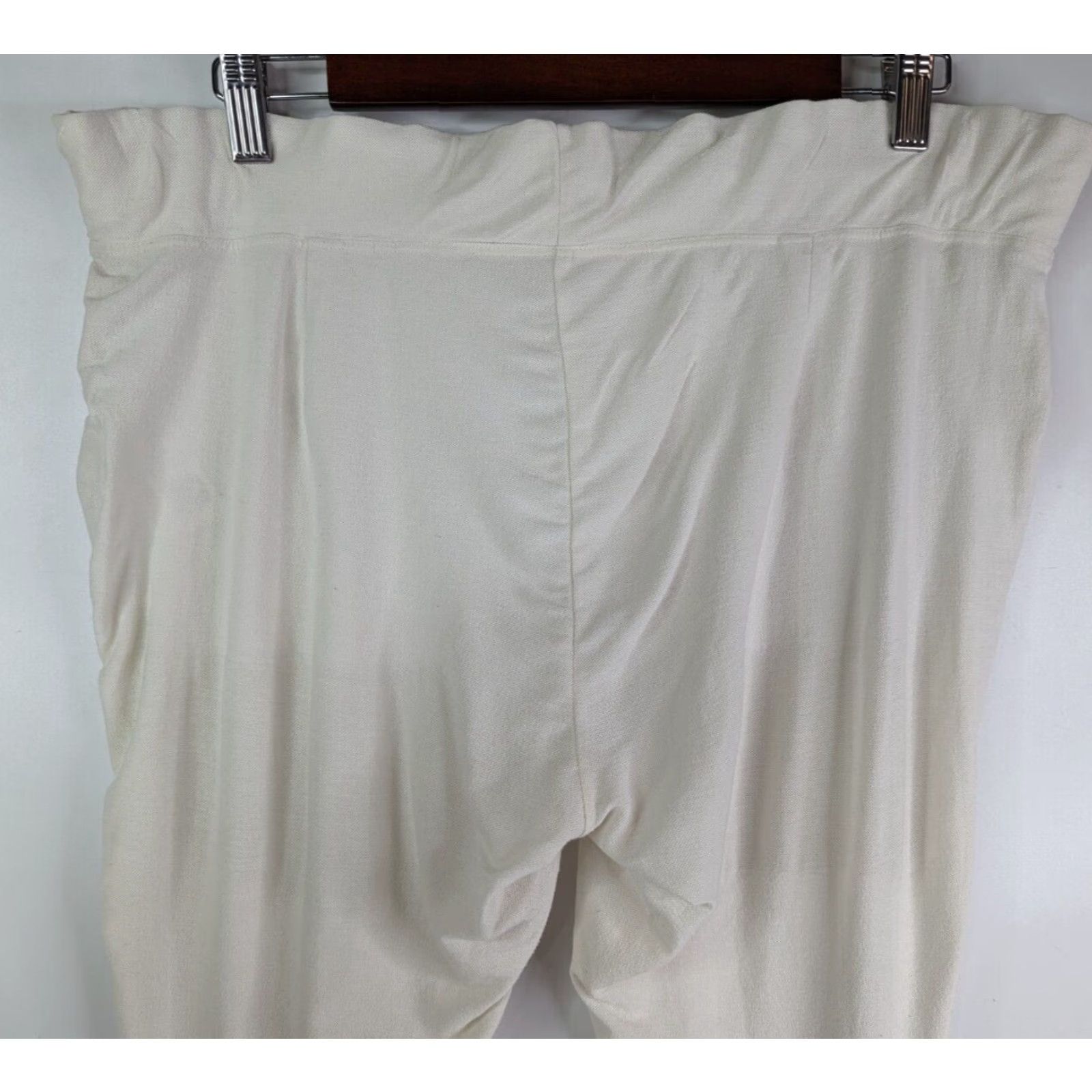 Eileen Fisher EILEEN FISHER Capri Pants Petite Small Stretch Crepe Straight Leg White USA Size 28" / US 6 / IT 42 - 6 Thumbnail