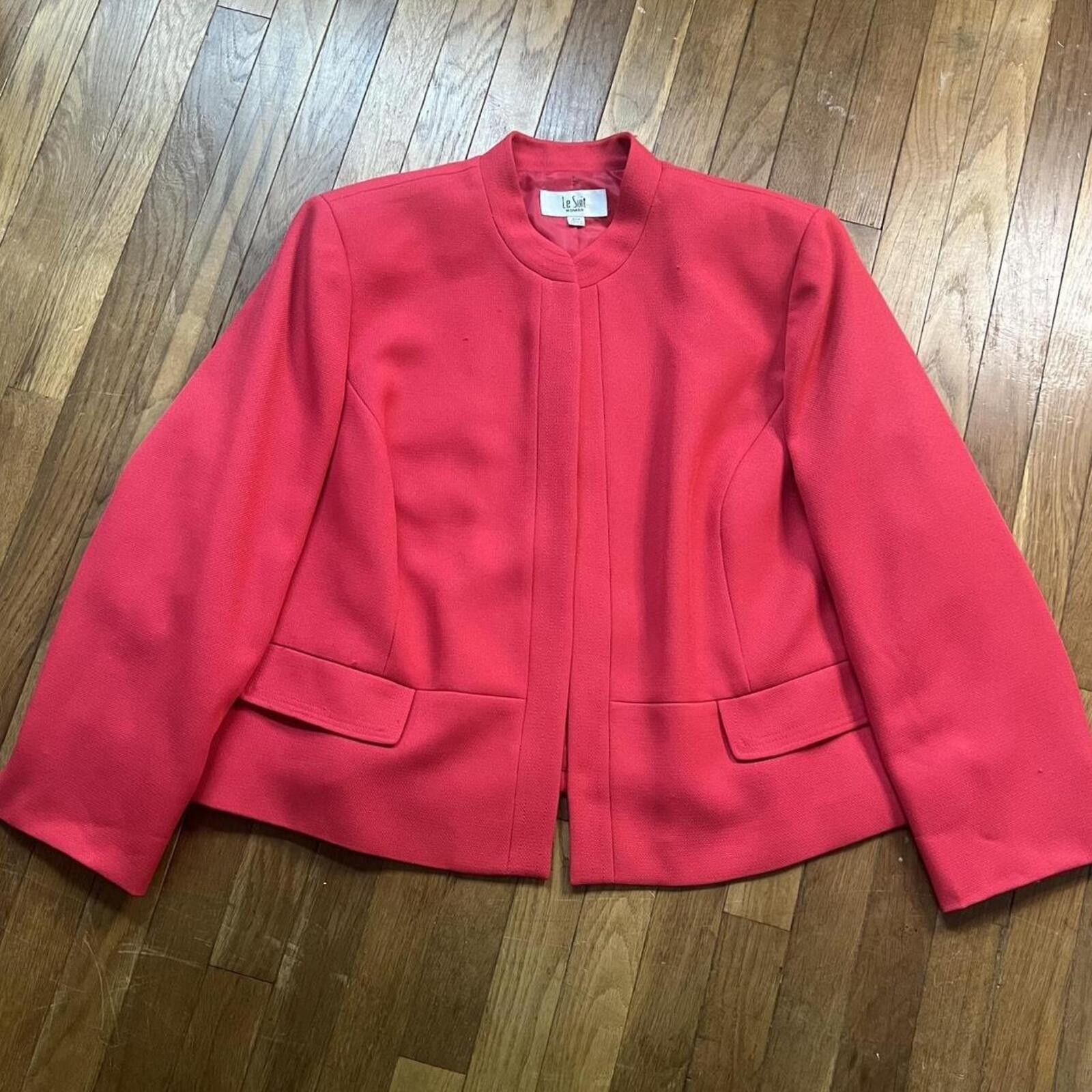 Subtle Le Nguyen Le Suit Cherry Red Blazer Size 3XL / US 20-22 - 2 Thumbnail