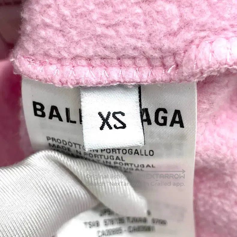 Balenciaga Balenciaga Pink Embroidered Letter Hoodie Size US XS / EU 42 / 0 - 9 Thumbnail