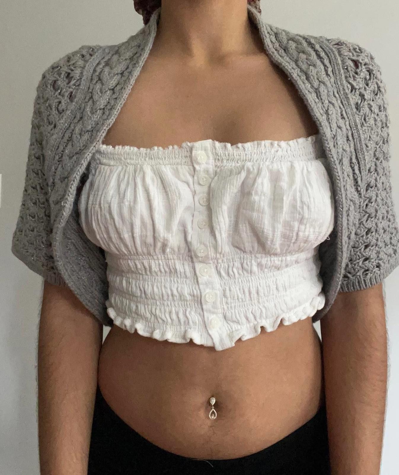 Other Women’s Grey knit bolo shrug Size L / US 10 / IT 46 - 1 Thumbnail