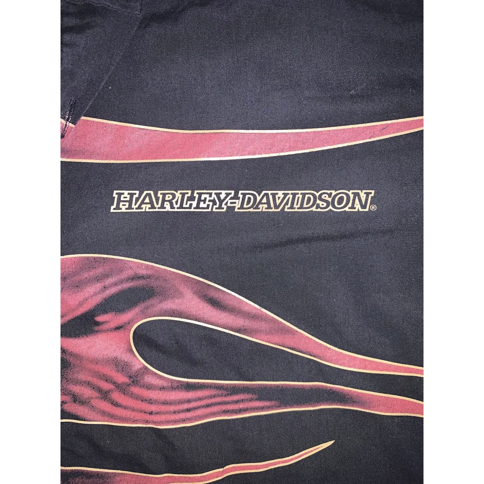 Harley Davidson Harley Davidson Flame Skull Button Up Shirt Black 2XL Biker Size US XXL / EU 58 / 5 - 6 Thumbnail