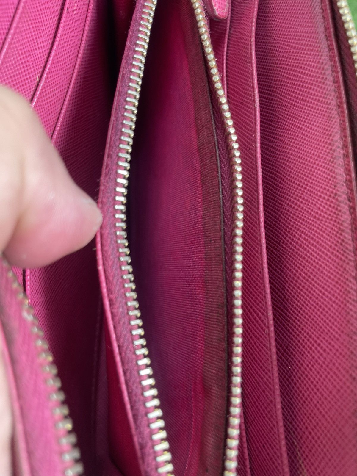 Prada PRADA Zip Around Long Wallet Fiocco Ribbon Saffiano Leather Size ONE SIZE - 11 Thumbnail