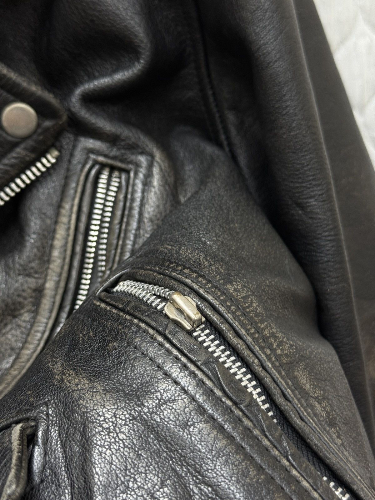 Genuine Leather 🔥🔥🔥ARCHIVE VINTAGE GRENADIERS DOUBLE COLLAR LEATHER JACKET Size US M / EU 48-50 / 2 - 16 Thumbnail