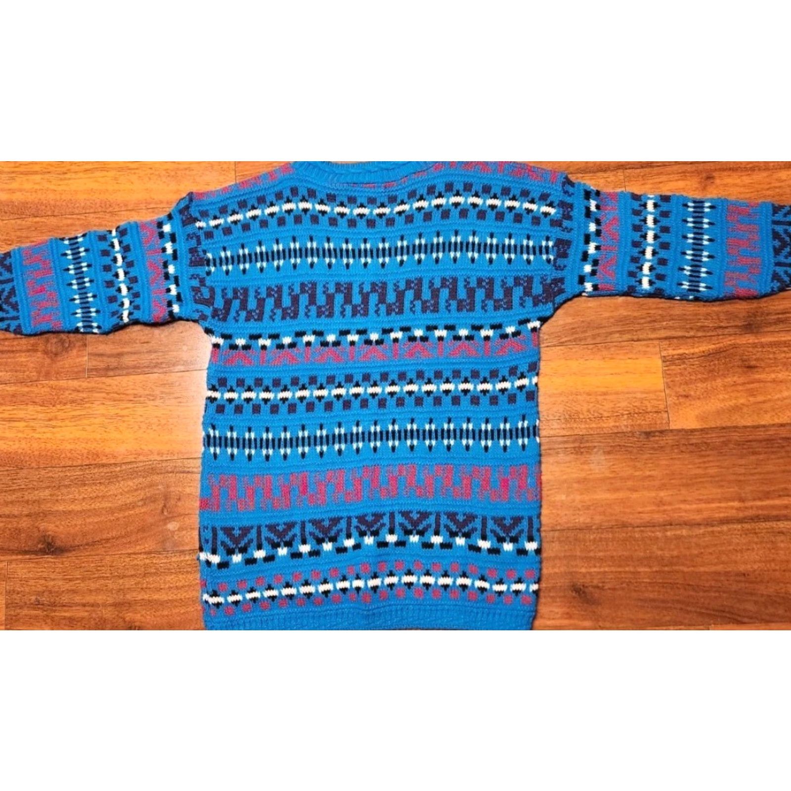Cherry LA VINTAGE Cheryl Sweater Women L Large Retro Southwestern Aztec Pattern USA MADE Size L / US 10 / IT 46 - 6 Thumbnail