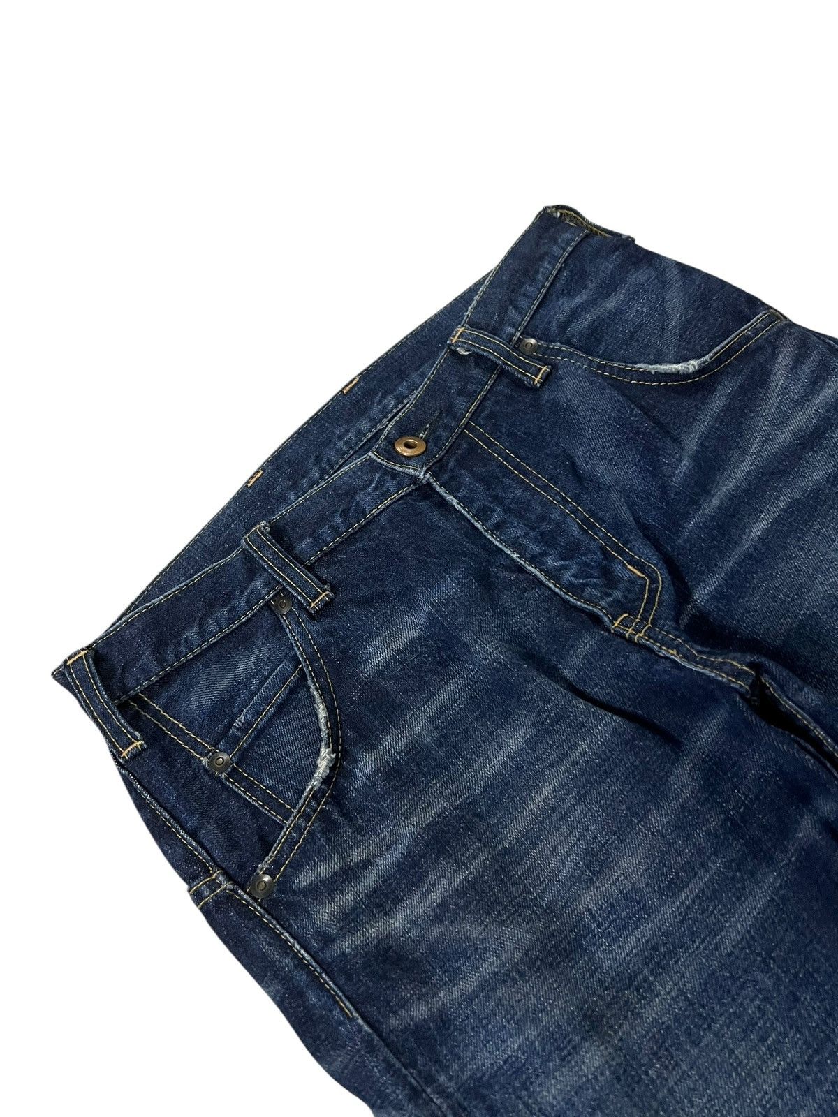 Japanese Brand RNA Twist Leg Distress Low Rise Flare Bootcut Jean Size US 29 - 7 Thumbnail