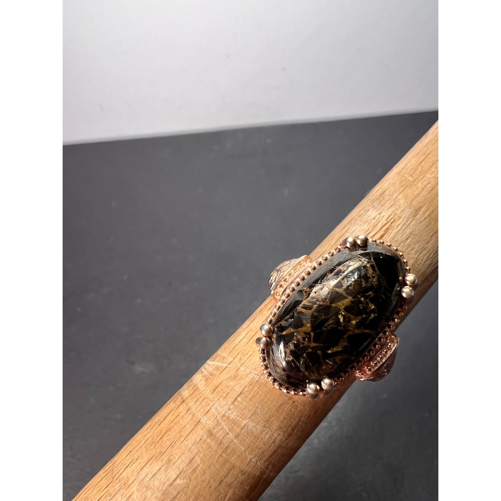 Other NEW Matrix shungite ring in rose gold over CU size 7 Size ONE SIZE - 6 Thumbnail