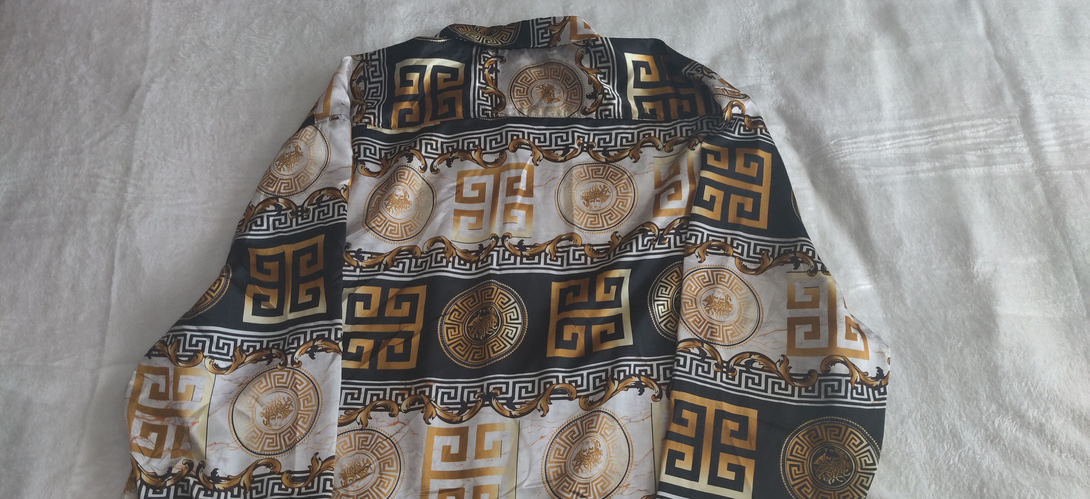 Other Baroque Gold Medusa 1990's Italian Designer Style Shirt Size US XL / EU 56 / 4 - 5 Thumbnail