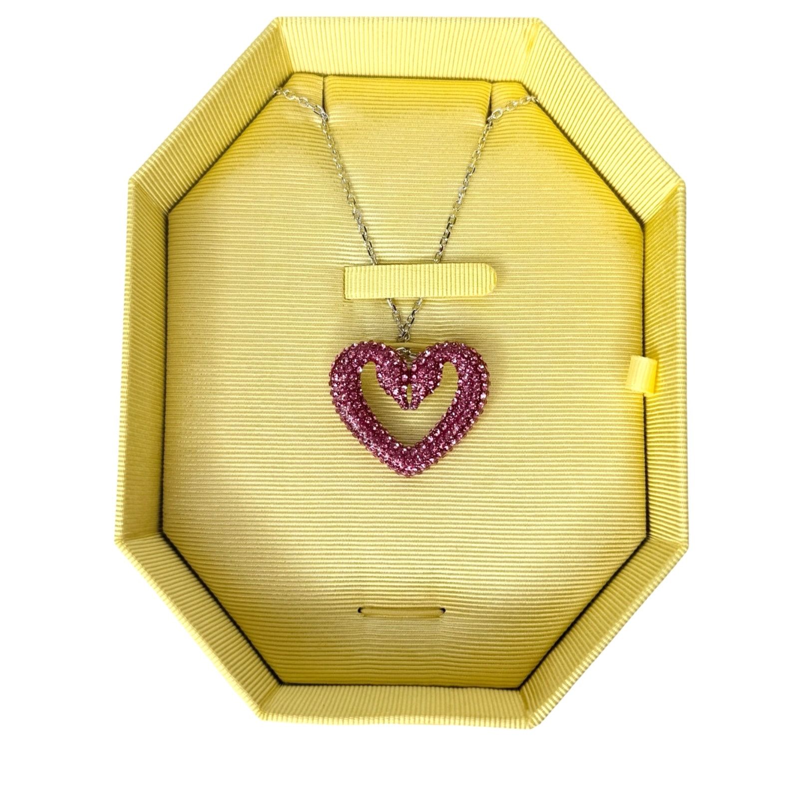 Swarovski Swarovski Sublima Pendant Purple Swan Heart, Large, Necklace Size ONE SIZE - 1 Thumbnail
