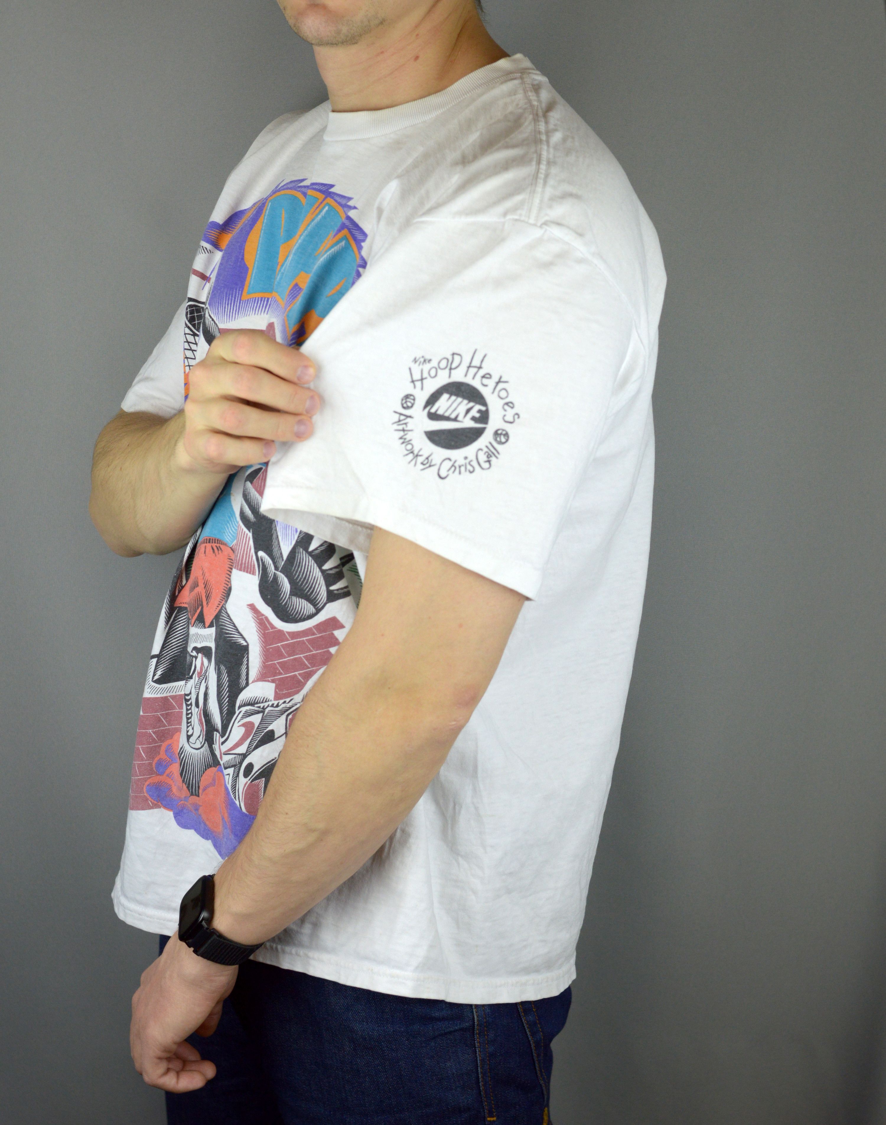 Vintage Vintage Nike Pippen Hoop Heroes by Chris Gall 90s t shirt Size US L / EU 52-54 / 3 - 2 Thumbnail