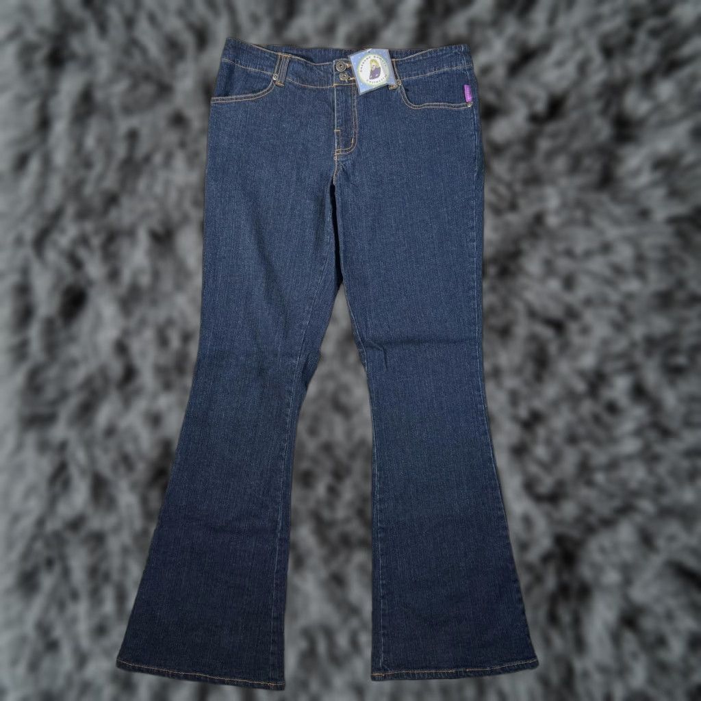 Vintage VINTAGE Suzanne Somers Collection Jeans Flare 10 Denim Mid Rise Women Blue Stretch Size 32" / US 10 / IT 46 - 1 Thumbnail