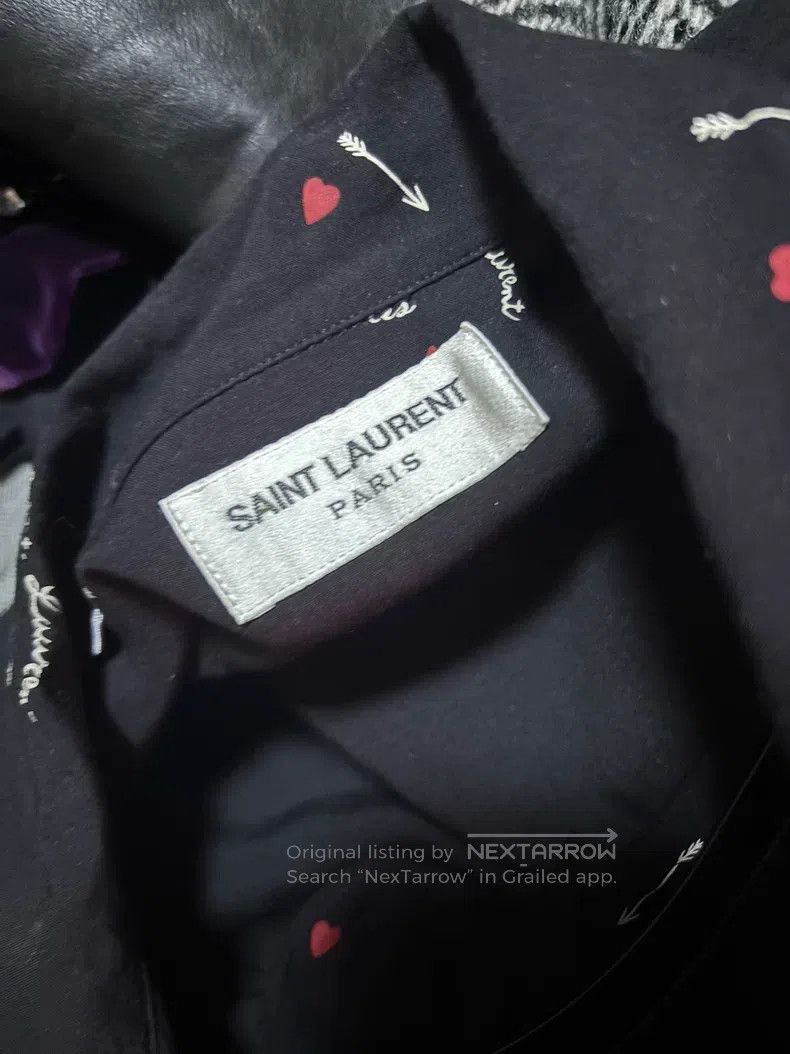 Saint Laurent Paris Saint Laurent Paris size 37 Black Heart Slogan Shirt Size US S / EU 44-46 / 1 - 5 Thumbnail