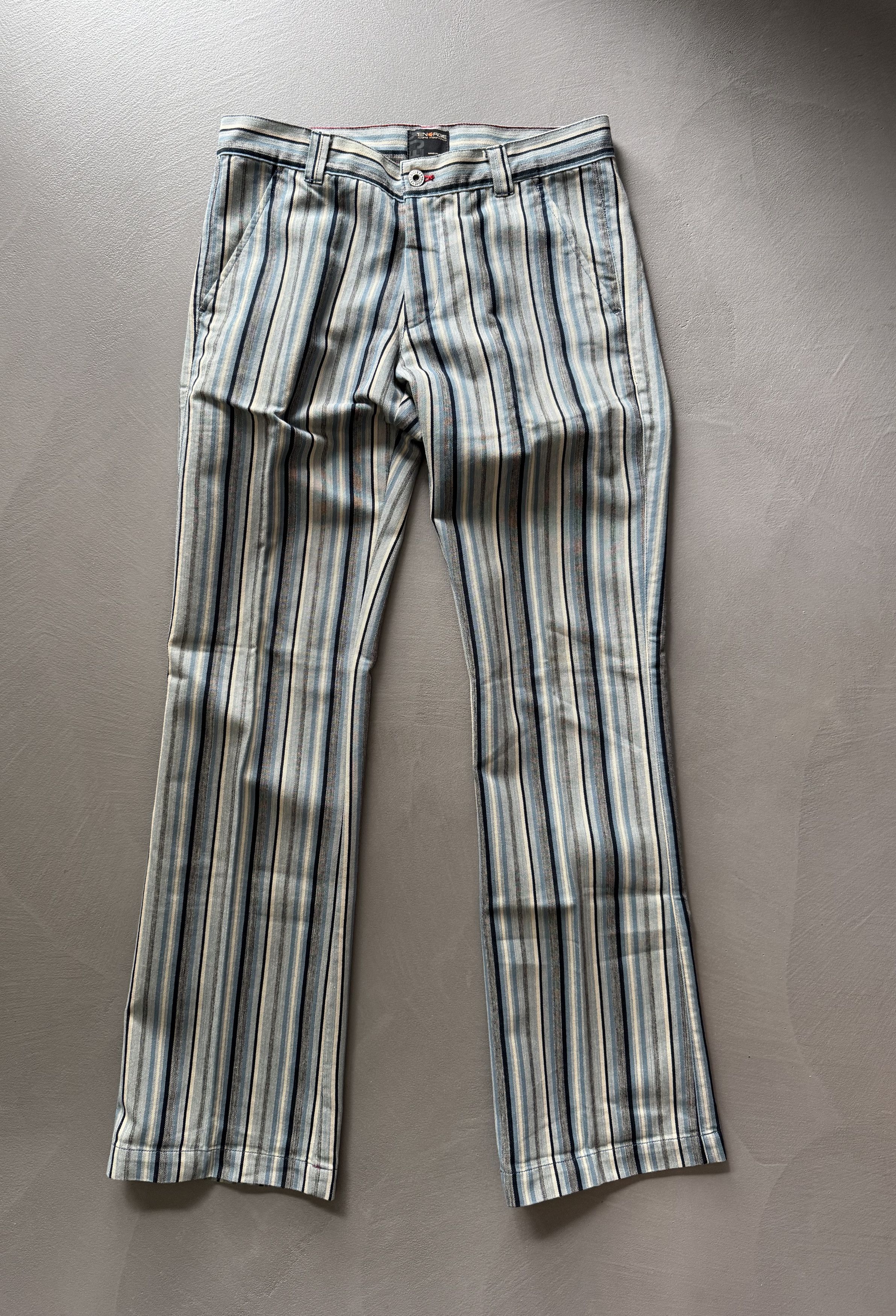 Energie Vintage Energie Striped Bell Bottom Flared Jeans Size US 31 - 3 Thumbnail